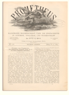 Prometheus : Illustrirte Wochenschrift &uuml;ber die Fortschritte in Gewerbe, Industrie und Wissenschaft. 4. Jahrgang, 1893, Nr 176