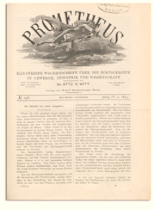 Prometheus : Illustrirte Wochenschrift &uuml;ber die Fortschritte in Gewerbe, Industrie und Wissenschaft. 4. Jahrgang, 1893, Nr 198